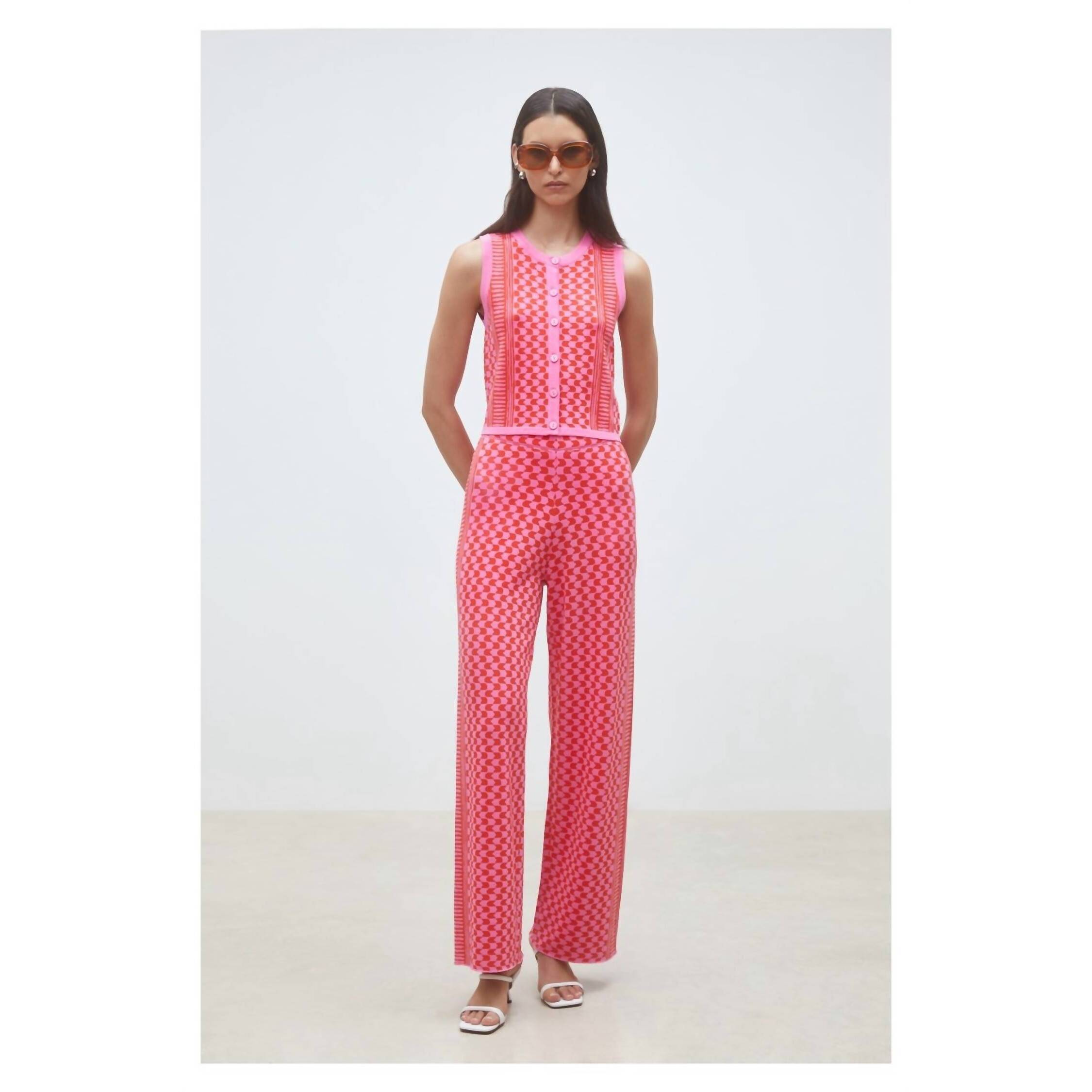 New Suncoo Jonas High Rise Pant In Rose